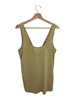 Vintage Express One Eleven Tank Top M Mustard Gold Y2K Grunge Boho Circa 2000s
